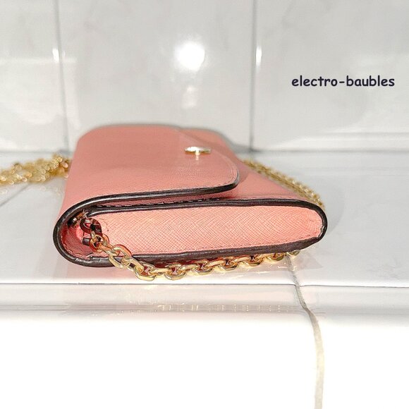 Michael Kors Jet Set Travel Large Saffiano Leather Zip Wallet / Wristlet Pink - Picture 5 of 13